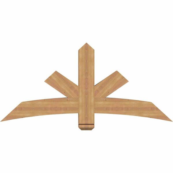 Ekena Millwork Alberta Smooth Timber Gable Bracket, Western Red Cedar, 60"W x 27"H x 5 1/2"D x 5 1/2"F, 11/12 Pitch GBW060X27X0606ALB00SWR - main